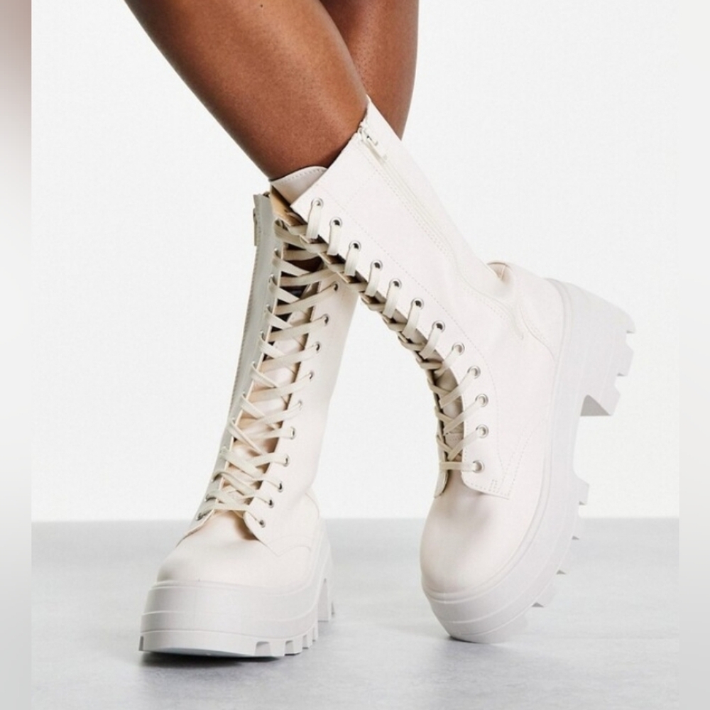 ASOS DESIGN Lace-Up Platform Boots